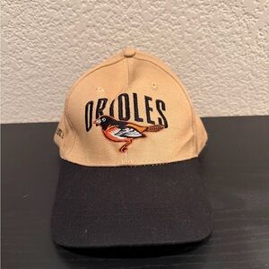Baltimore Orioles Tan Black Embroidered Baseball Cap